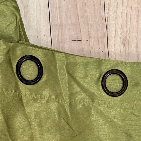 Green Grommet Curtains set of 2/57.5x84in - Picture 6 of 6